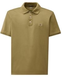 C.P. Company - Logo Patch Polo T-Shirt - Lyst