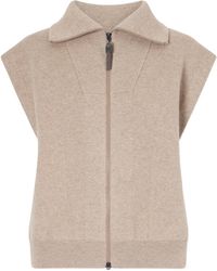 Brunello Cucinelli - Zip-Up Collared Vest - Lyst