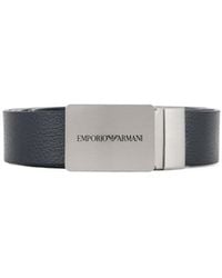 Emporio Armani - Logo Double-Sided Belt - Lyst