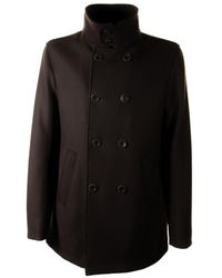 Herno - Double-Breasted High Neck Jacket - Lyst