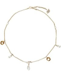 Roger Vivier - Rose Pearls Necklace - Lyst