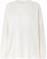 KHAITE - Oversized Crew Neck Long-Sleeve Top - Lyst