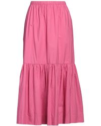 Ganni - Midi Skirt Organic Cotton - Lyst