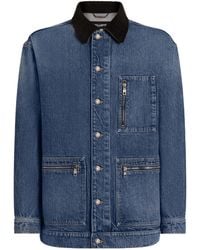 Dolce & Gabbana - Logo Plaque Denim Jacket - Lyst