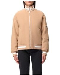 MSGM - High-Neck Zipped Bomber Jacket - Lyst