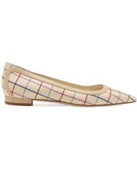 Manolo Blahnik - Checked Pointed Ballet Flats - Lyst