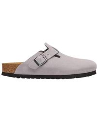 Birkenstock - Boston Round-Toe Flat Mules - Lyst