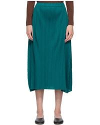 Pleats Please Issey Miyake - Pleated Midi Skirt - Lyst