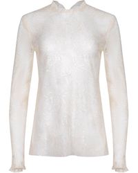 Alberta Ferretti - Embroidered Laced Blouse - Lyst