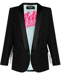 DSquared² - Fringed Oversized Blazer - Lyst