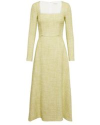 Emilia Wickstead - Fara Cotton-Blend Tweed Midi Dress - Lyst