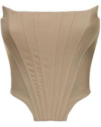 GIUSEPPE DI MORABITO - Double Twisted Wool Corset Top - Lyst