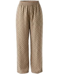 Gucci - Printed Silk Leisure Pants - Lyst