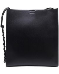 Jil Sander - Logo Embossed Braided Strapped Shoulder Bag - Lyst