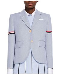 Thom Browne - Rwb Striped Single-Breasted Tailored Blazer - Lyst