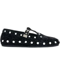 Ganni - Mary Jenny Velvet Moccasins - Lyst