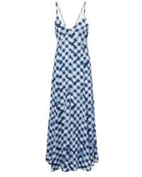 Proenza Schouler - June Checked Crepe De Chine Maxi Dress - Lyst