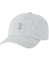 Brunello Cucinelli - Logo Embroidered Sparkling Baseball Cap - Lyst