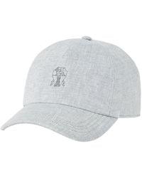 Brunello Cucinelli - Logo Embroidered Sparkling Baseball Cap - Lyst