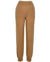 MSGM - Fine-Knit Elasticated-Waistband Trousers - Lyst
