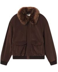 FRAME - Long-Sleeved Leather Jacket - Lyst