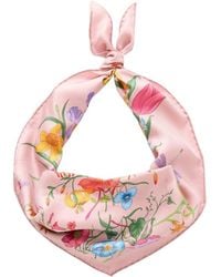 Gucci - Printed Silk Twill Diamond Scarf - Lyst