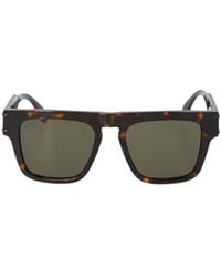 McQueen - Tortoiseshell Logo Sunglasses - Lyst