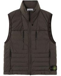 Stone Island - Quilted Logo-Patch Gilet - Lyst