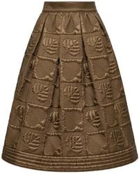 Moncler - Leaf-Quilted Padded A-Line Skirt - Lyst