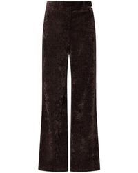 Liu Jo - Velvet-Effect Flared Pants - Lyst