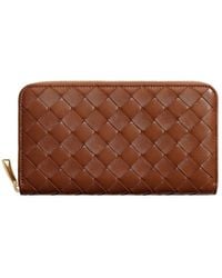 Bottega Veneta - Intrecciato Zip-Around Wallet - Lyst