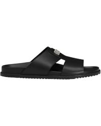 Dolce & Gabbana - Logo Plaque Sandals - Lyst