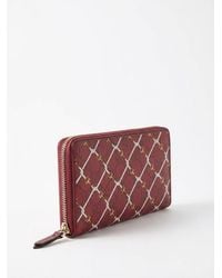 Gucci - Printed Gg Zip Around Wallet - Lyst