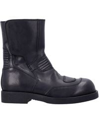 MM6 by Maison Margiela - Round Toe Biker Boots - Lyst