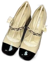 Miu Miu Logo Love High Heels in Black | Lyst