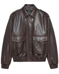 Arma - Collared Leather Jacket - Lyst
