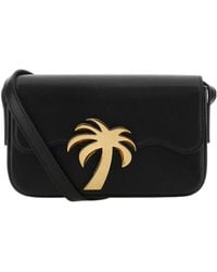 Palm Angels - Palm Tree-Plaque Foldover Top Crossbody Bag - Lyst