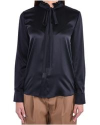Max Mara - Studio Gilles Long-Sleeved Satin Top - Lyst