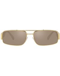 Versace - Eyewear Rectangular Frame Sunglasses - Lyst