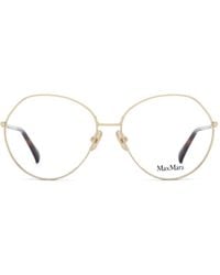 Max Mara - Round Frame Glasses - Lyst