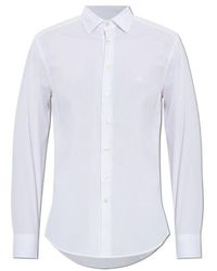 Etro - Embroidered-Logo Long-Sleeve Shirt - Lyst