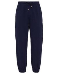 Brunello Cucinelli - Straight-Leg Cotton-Blend Track Pants - Lyst