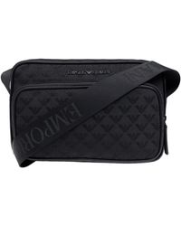 Emporio Armani - Logo Jacquard Zip-Up Shoulder Bag - Lyst