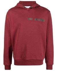 ZEGNA - Logo-Print Cotton Hoodie - Lyst