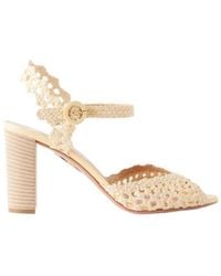 Aquazzura - Woven-Design Buckle-Fastening Sandals - Lyst