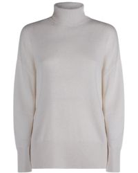 Brunello Cucinelli - Turtleneck Sequin Embellished Knitted Jumper - Lyst