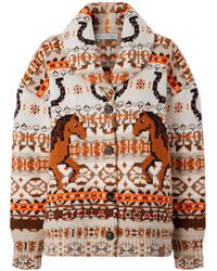 Stella McCartney - Jacquard-Knit Wool Cardigan - Lyst
