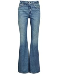 Rag & Bone - Denim-Print Flared-Leg Trousers - Lyst