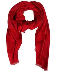 Gucci - Silk Wool Gg Jacquard Shawl - Lyst