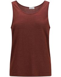 Brunello Cucinelli - Knitted Metallic-Effect Top - Lyst